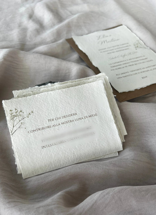 Schleierkraut Print Kärtchen DIN A7 I Büttenpapier SafDesign