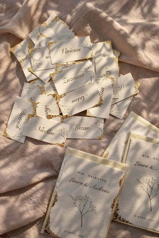 Nameskarten, Platzkarten I "Schleierkraut" SafDesign