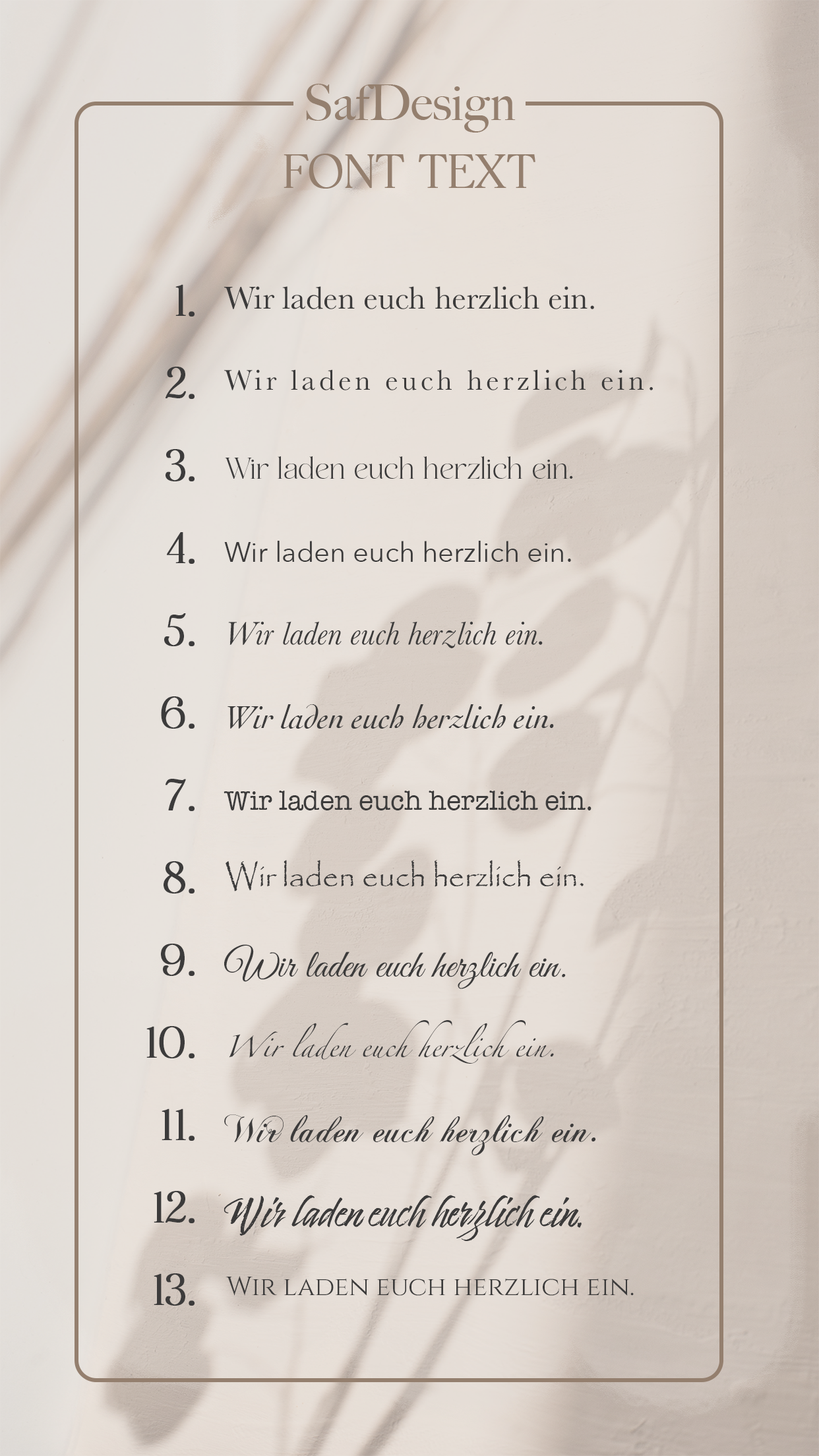 Pure Olive Henna Karten, Platzkarten DIN A7