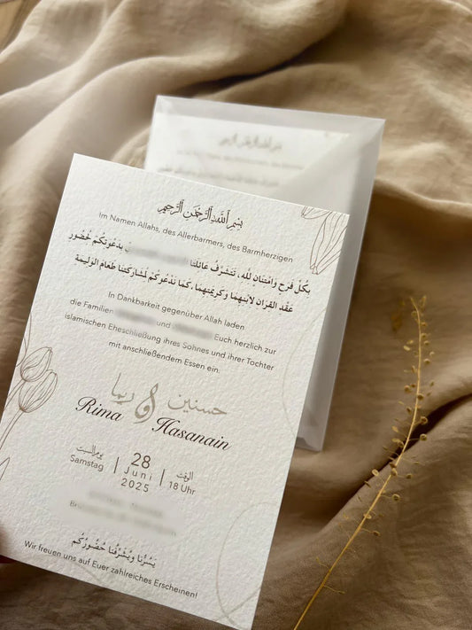 Einladungskarte arabisch I "Zahra" SafDesign