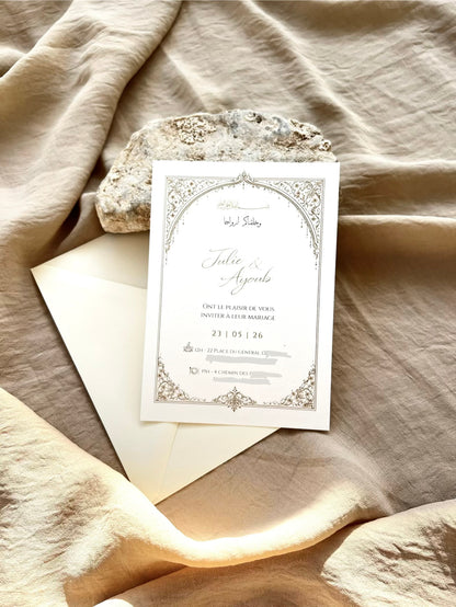 Orientalische Einladungskarte für Hochzeit