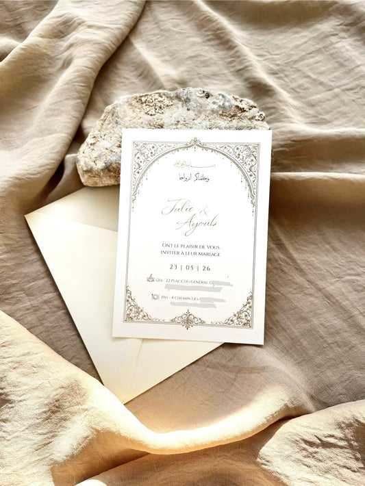 Orientalische Einladungskarte für Hochzeit