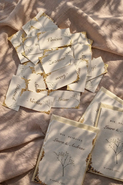 Nameskarten, Platzkarten I "Schleierkraut" SafDesign