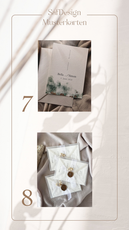 Cartes échantillons | non personnalisable