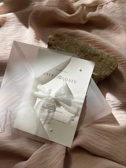 Carte de sauvegarde minimaliste I White Flower
