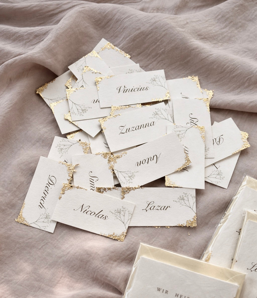 Nameskarten, Platzkarten I "Schleierkraut" SafDesign