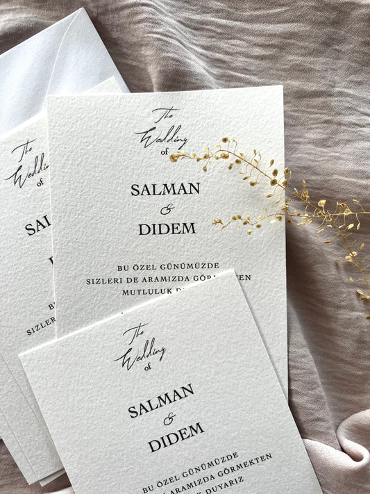 Elegant White Invitation