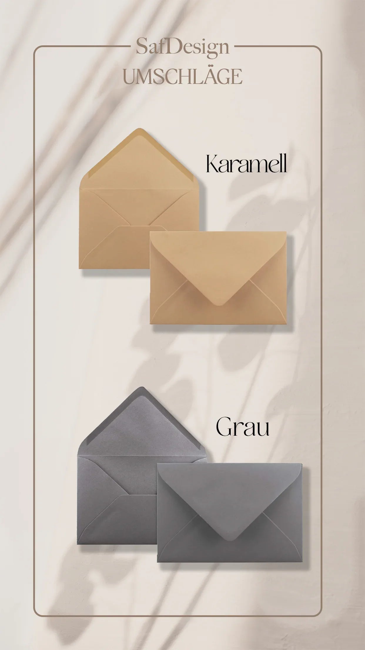 Kuvert Grau Braun