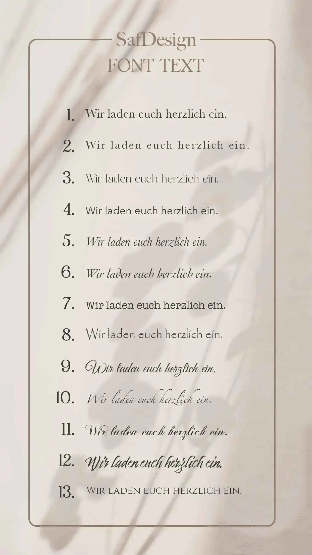 Goldbraun Henna Karten, Kina Davetiyesi DIN A7