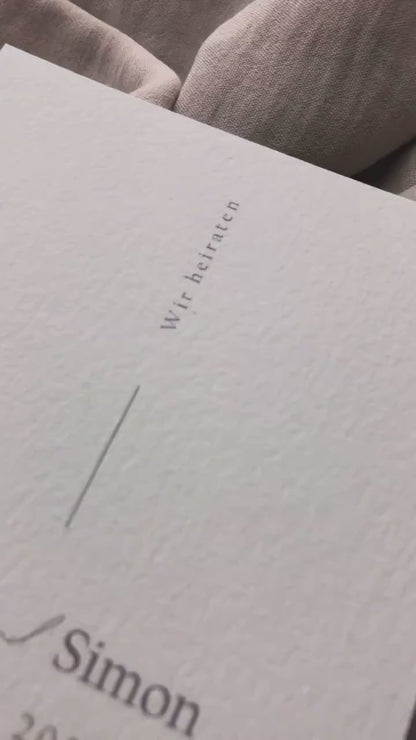 Einladung Dunkelgrün Aquarell mit Blattgold I Hochzeit I Save the Date I Trauung