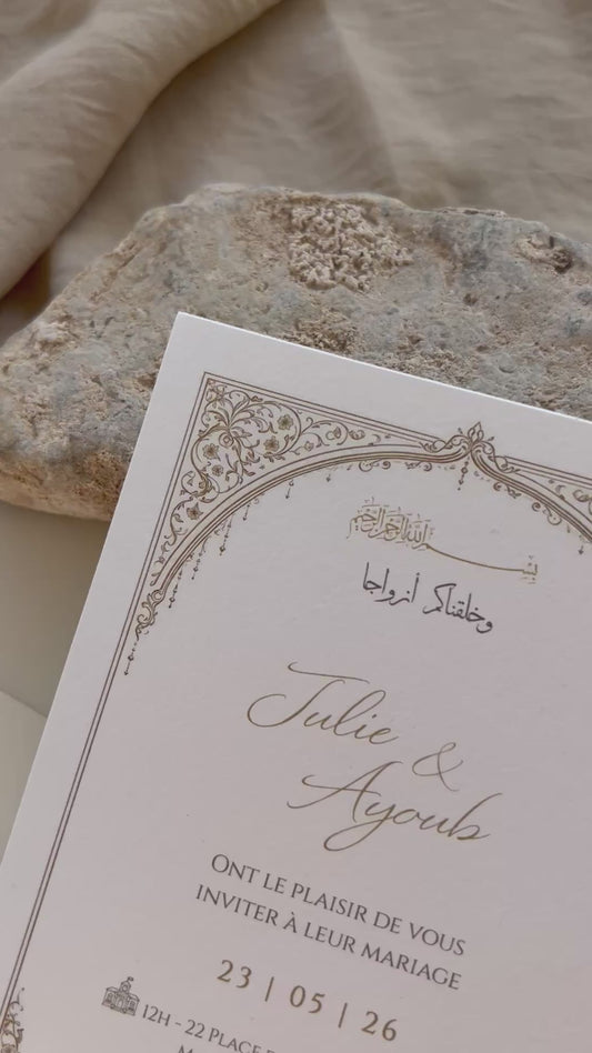 Orientalische Einladungskarte für Hochzeit