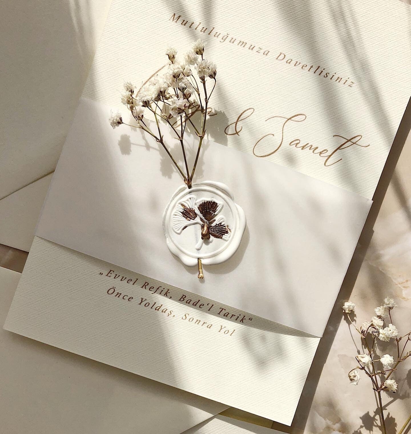 Dried Flower Invite. DIN A6 I Vintage Einladungset I Hochzeit