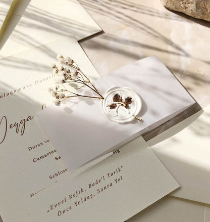 Dried Flower Invite. DIN A6 I Vintage Einladungset I Hochzeit