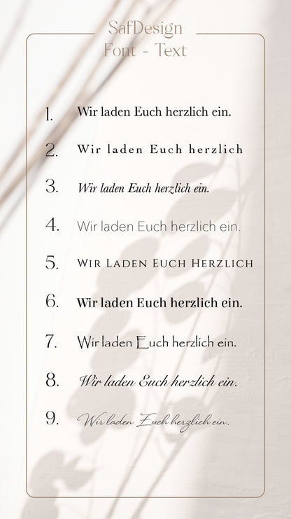 Leaf Invitation I Henna Karte, Platzkarten Antwortkarte DIN A7 I Hochzeit Einladung